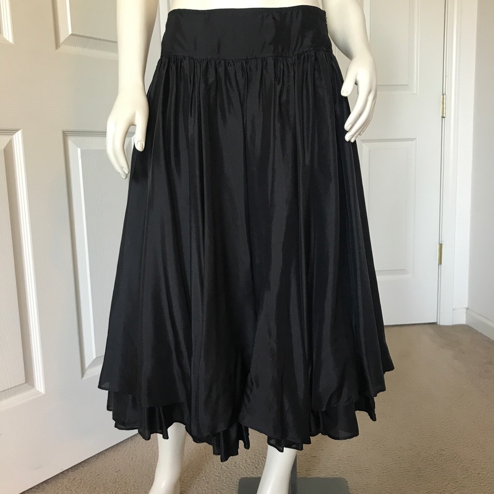 Miu Miu Black Silk Circle Skirt size 40 ITALY (6 US)